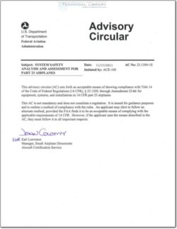 AC-23.1309-1E System Safety Analysis and Assessment for Part 23 Airplanes