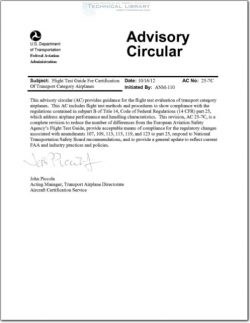 AC-25-7C Flight Test Guide for Certification of Transport Category Airplanes