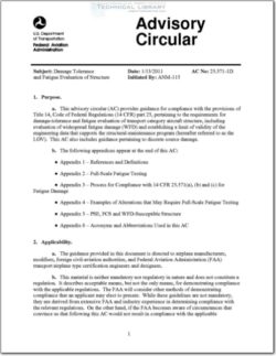AC-25.571-1D Damage Tolerance and Fatigue Evaluation of Structure