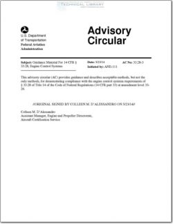 FAA-AC-33.28-3 Guidance Material for 14 CFR Engine Control Systems