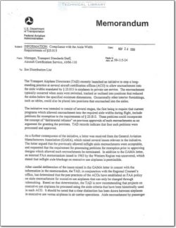 FAA-AC-99-115-24 Aisle Width Policy