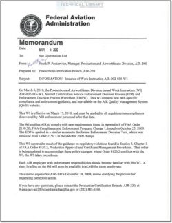 FAA-AIR-002-035-WI Issuance of Work Instruction