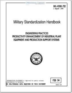 MIL-HDBK-702 Engineering Practices Productivity - Enhancement of Industrial Plant Equipment and Production Support Systems
