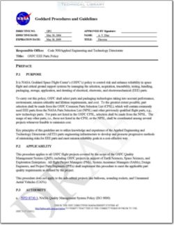 NASA-GPG-Parts GSFC EEE Parts Policy