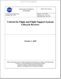 NASA-GSFC-STD-1001 Criteria for Flight and Flight Support Systems Lifecycle Reviews