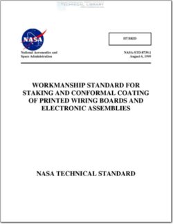 NASA-STD-8739-1 Workmanship Standard for Staking and Conformal Coarting of Printed Wiring Boards and Electronic Assemblies