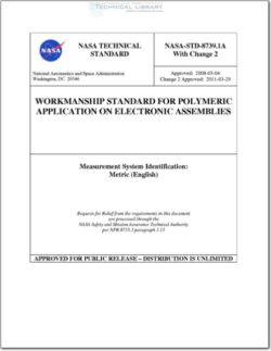 NASA-STD-8739-1A Workmanship Standard for Polymeric Application on Electronic Assemblies