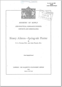 ARC-RM-2576 Binary Aileron; Spring-tab Flutter