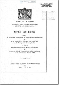 ARC-RM-2952 Spring Tab Flutter - Part I; A Theoretical Investigation on Wing Aileron Tab Flutter - Part I; A Theoretical Investigation on Wing Aileron Tab Flutter