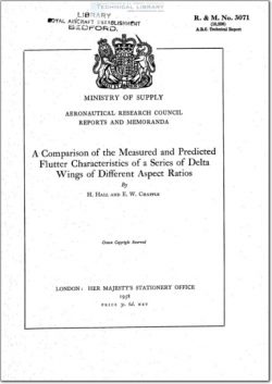 ARC-RM-3071 A Comparison of the Measured and Predicted Flutter Characteristics of a Series of Delta Wings of Different Aspect Ratios