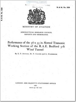 ARC-RM-3228 Performance of the 36 x 35 in. Slotted Transonic Working Section of the RAE Bedford 3 ft Wind Tunnel