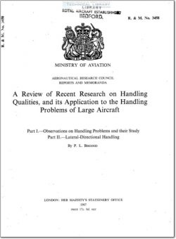 ARC-RM-3458 A Review of Recent Research on Handling Qualities, and its Application to the Handling Problems of Large Aircraft