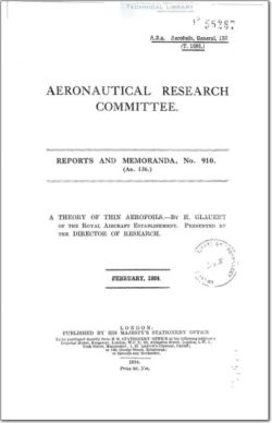ARC-RM-910 A Theory of Thin Aerofoils