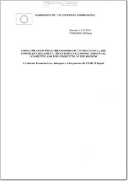 EASA-1-2003-600-EN-F1-1 A Coherent Framework for Aerospace - a Response to the STAR 21 Report