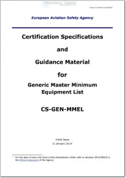 EASA-2014-005-R Certification Specification and Guidance Material for Generic Master Minimum Equipment List