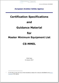 EASA-Certification Specifications and Guidance Material for Master Minimum Equipment List