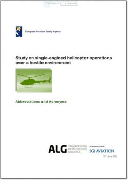 EASA-SEH-6-Appendix-2 Study on Single Engined Helicopter Operations Over a Hostile Environment; Abbreviations and Acronyms
