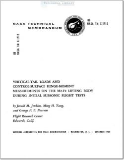 NASA-TM-X-1712 Vertical Tail Loads and Control Surface Hinge Moment Measurements on the M2-F2 Lifting Body During Initial Subsonic Flight Tests