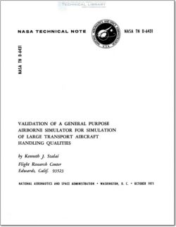 NASA-TN-D-6431 Validation of a General Purpose Airborne Simulator for Simulation of Large Transport Aircraft Handling Qualities