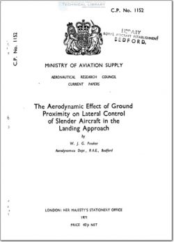 ARC-CP-1152 The Aerodynamic Effect of Ground Proximity on Lateral Control of Slender Aircraft in the Landing Approach
