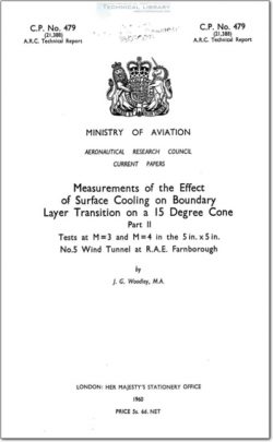 ARC-CP-479 Measurements of the Effect of Surface Cooling on Boundary Layer Transition on a 15° Cone