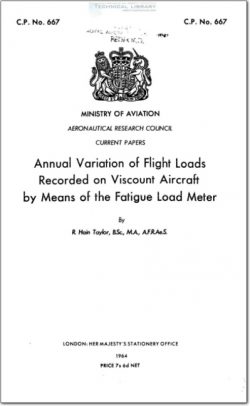 ARC-CP-667 Annual Variation of Flight Loads Recorded on Viscount Aircraft by Means of the Fatigue Load Meter