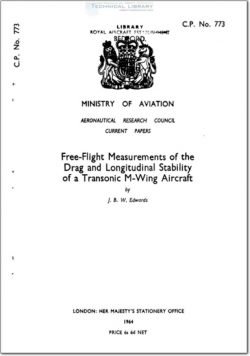 ARC-CP-773 Free Flight Measurements of the Drag and Longitudinal Stability of a Transonic M-Wing Aircraft