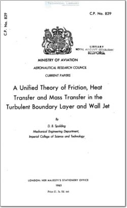 ARC-CP-829 A Unified Theory of Friction, Heat Transfer and Mass Transfer in the Turbulent Boundary Layer and Wall Jet