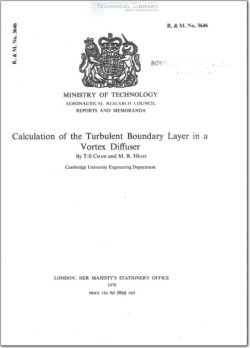 ARM-RM-3646 Calculation of the Turbulent Boundary Layer in a Vortex Diffuser