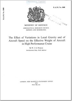 ARM-RM-3680 The Effect of Variations in Local Gravity and of Aircraft Speed on the Effective Weight of Aircraft in High Performance Cruise