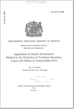 ARM-RM-3788 Application of Head's Entrainment Method to the Prediction of Turbulent Boundary Layers and Wakes in Compressible Flow
