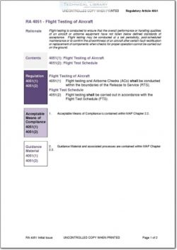 RA-4051 Flight Testing of Aircraft