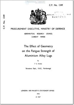 ARC-CP-1349 The Effect of Geometry on the Fatigue Strength of Aluminum Alloy Lugs