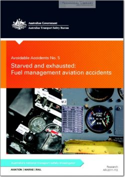 ATSB-AR-2011-112 Avoidable Accidents No.5 - Starved and Exhausted; Fuel Management Aviation Accidents