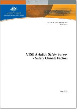 ATSB-B2003-0122 ATSB Aviation Safety Survey - Safety Climate Factors