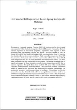DSTO-TN-0309 Environmental Exposure of Boron Epoxy Composite Material