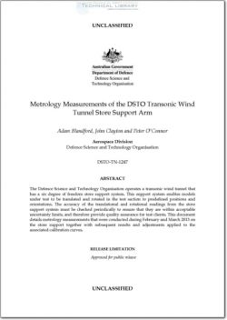 DSTO-TN-1247 Metrology Measurements of the DSTO Transonic Wind Tunnel Store Support Arm