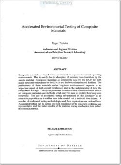 DSTO-TR-0657 Accelerated Environmental Testing of Composite Materials