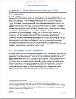 NASA-CEH-APP-B Appendix B; Work Breakdown Structure (WBS)