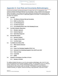 NASA-CEH-APP-G Appendix G; Cost Risk and Uncertainty Methodologies