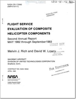 NASA-CR-172-562 Flight Service Evaluation of Composite Helicopter Components