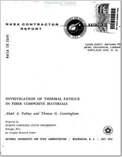 NASA-CR-2641 Investigation of Thermal Fatigue in Fiber Composite Materials