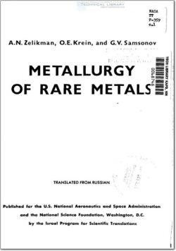 NASA-TT-F-359C.1 Metallurgy of Rare Metals