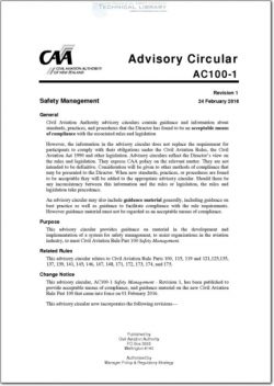 NZCAA-AC100-1 Safety Management