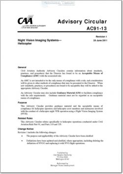 NZCAA-AC91-13 Night Vision Imaging Systems - Helicopter