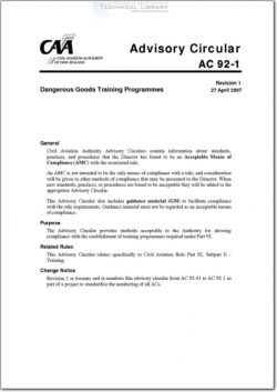 NZCAA-AC92-1 Dangerous Goods Training Programmes