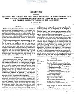 naca-report-1041 Equations and Charts for the Rapid Estimation of Hinge Moment and Effectiveness Parameters for Trailing Edge Controls Having Leading and Trailing Edges Swept-1