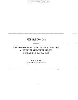 naca-report-248 The Corrosion of Magnesium and of the Magnesium Aluminum Alloys Containing Manganese-1