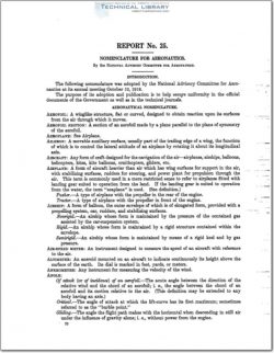 naca-report-25 Nomenclature for Aeronautics