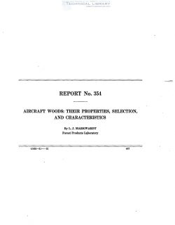 naca-report-354 Aircraft Woods; Their Properties, Selection and Characteristics-1
